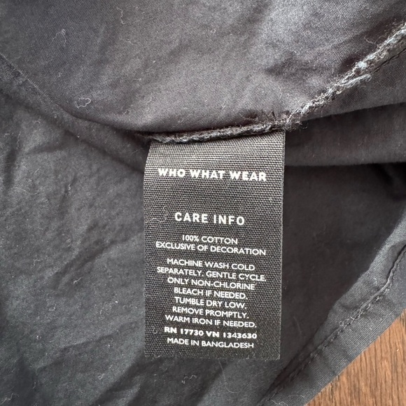 Who What Wear Women's Black Midi Dress Puff Short Sleeve Size XL - Picture 10 of 10